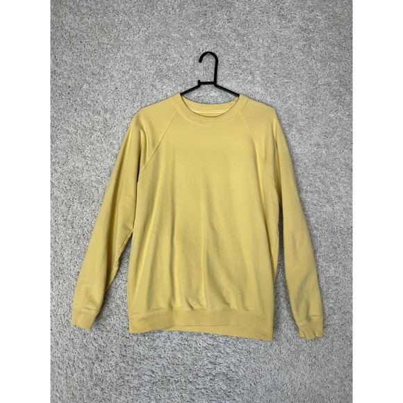 GAP Tops - GAP Sweatshirt Womens Small Yellow Crew Neck Casual Athleisure Cotton Comfort
